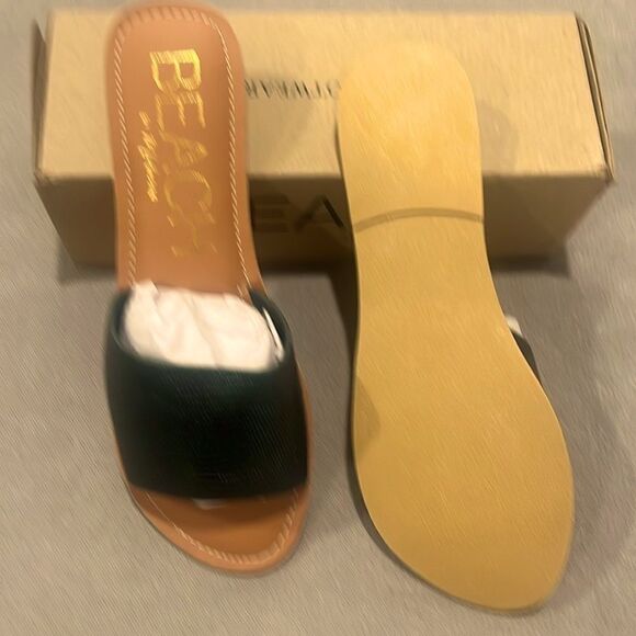 New in box Matisse beach cabana emerald lizard leather sandals - Picture 3 of 5